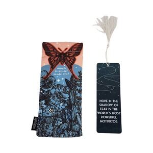 Owlcrate Discovery of Witches Moth  Fabric Bookmark Sleeve and bookish bookmark